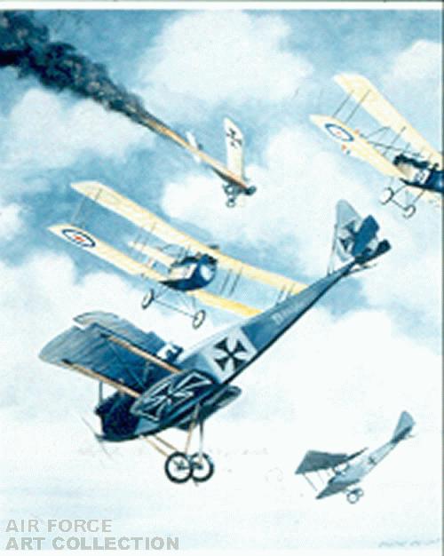 DH-2 VS HALBERSTADT D-II & FOKKER E III